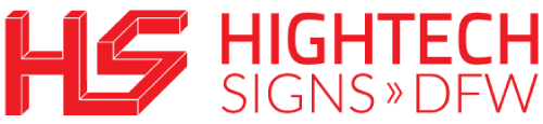 HighTech Signs DFW logo red